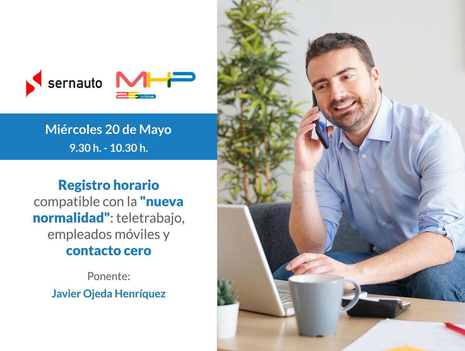 ¡Webinar! Registro horario compatible con la "nueva normalidad": teletrabajo, empleados móviles y contacto cero